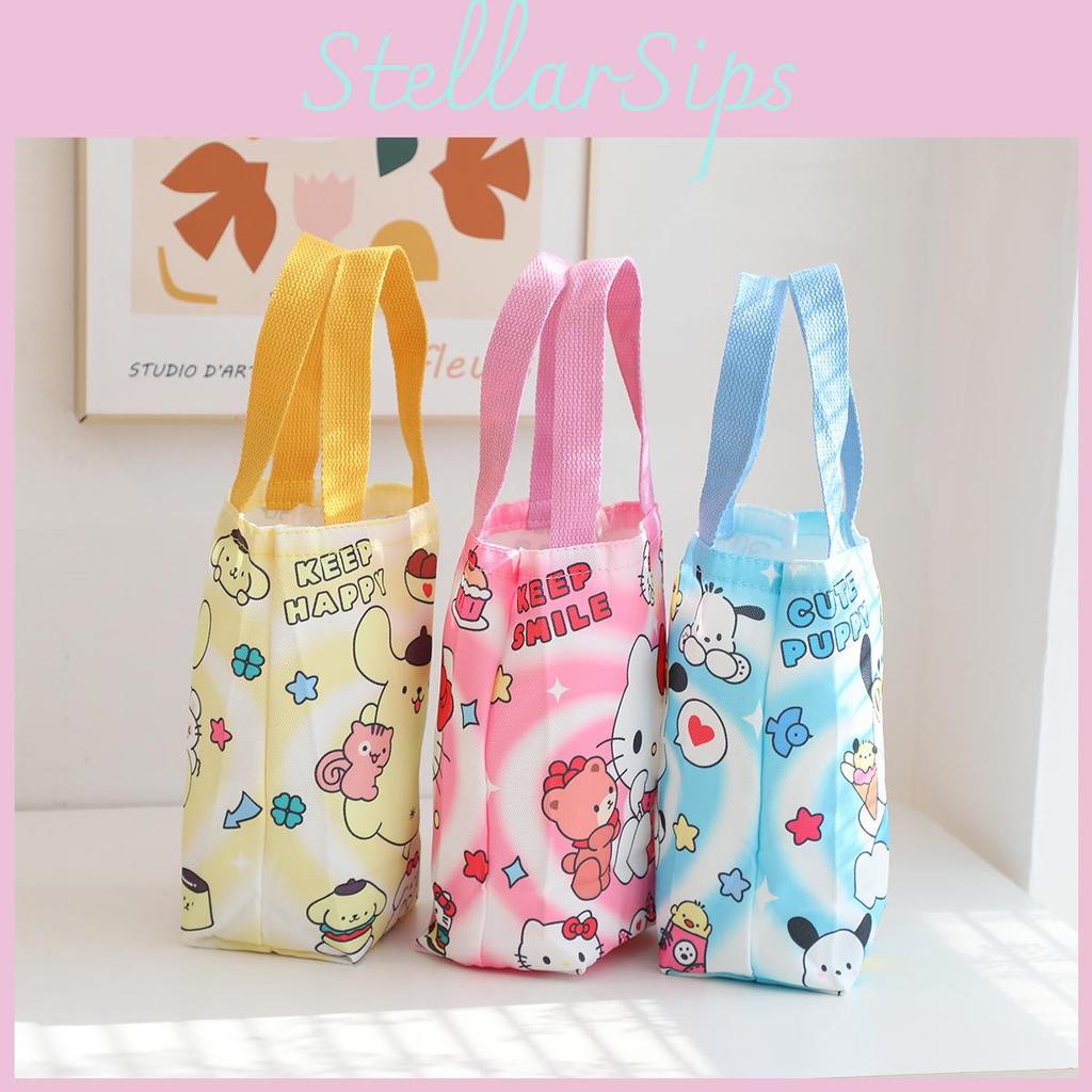 Canvas Bag Umbrella Water Bottle Carrier Cute Style Travel Daily Use
