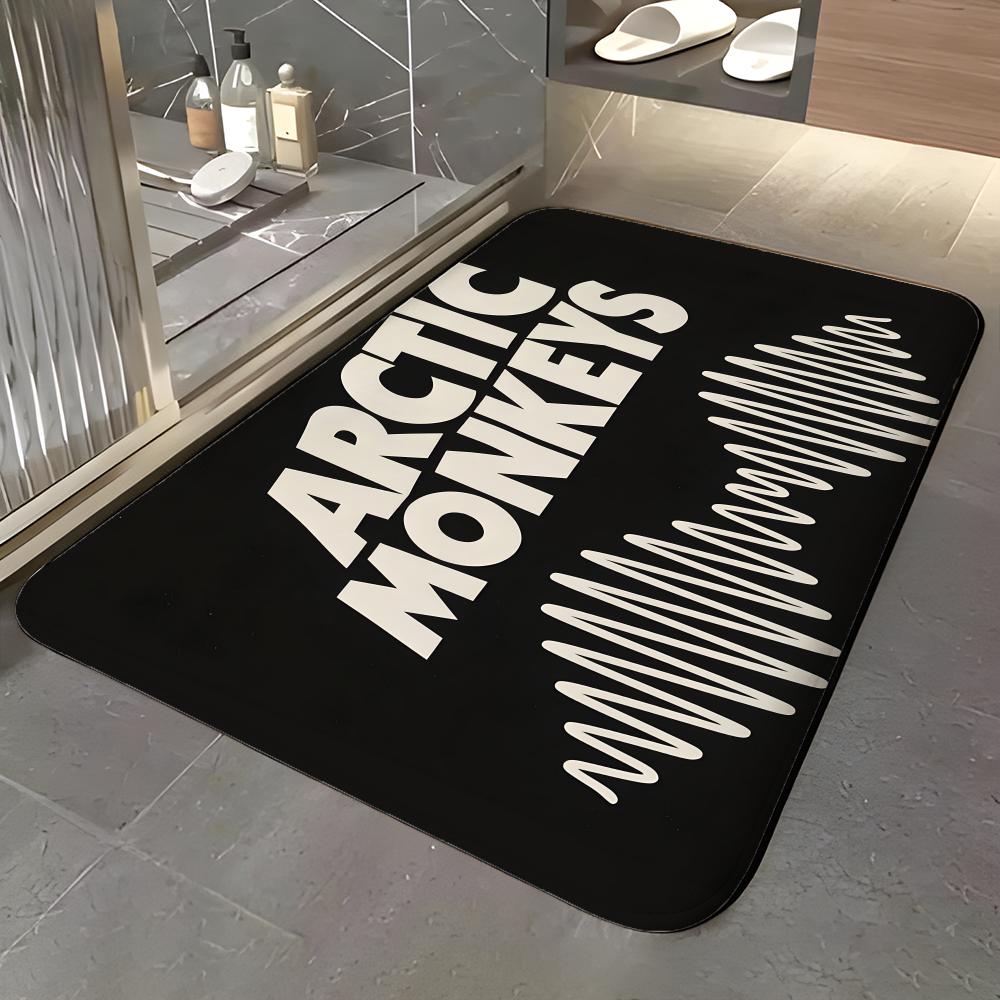 Band A-Arctic Monkeys Floor Mat Soft Flannel Entrance Door Mat Non Slip Absorbent Bathroom Bedroom Floor Rug