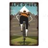 Vintage Bicycle Race Posters Decor Metal Tin Signs Plaque Retro Metal Poster Wall Decorative for Garage Man Cave