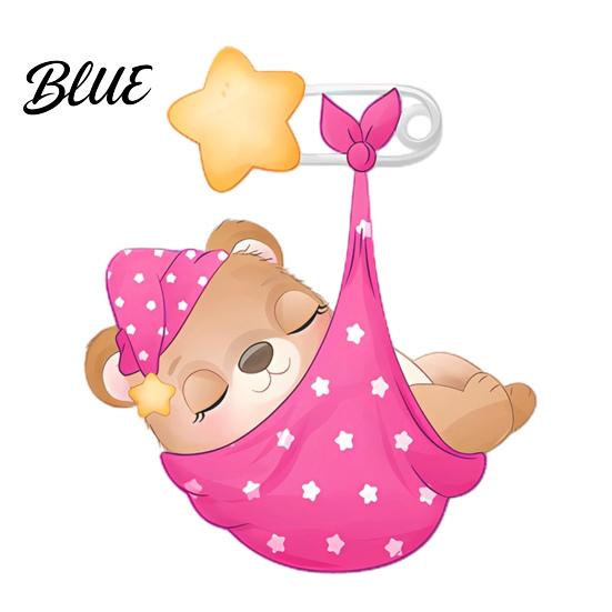 Cute Bear Wall Stickers for Bedroom Kids Room PVC Waterproof Cartoon Animal Decorative Interior Decals Removable Art Mural Nursery Living Room Decor
