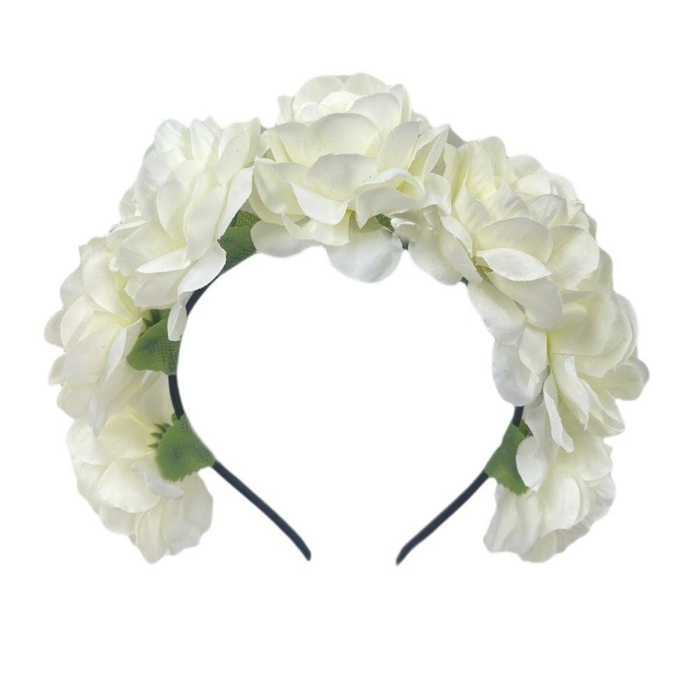 Věnec Dekorace Věnec čelenka Simulace Růže Květinové koruny Květinové čelenky Party