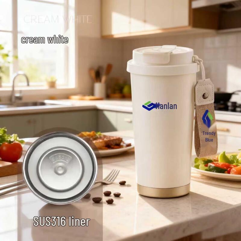 Portable 316 Stainless Steel Dual-Drink Insulated Water Bottle