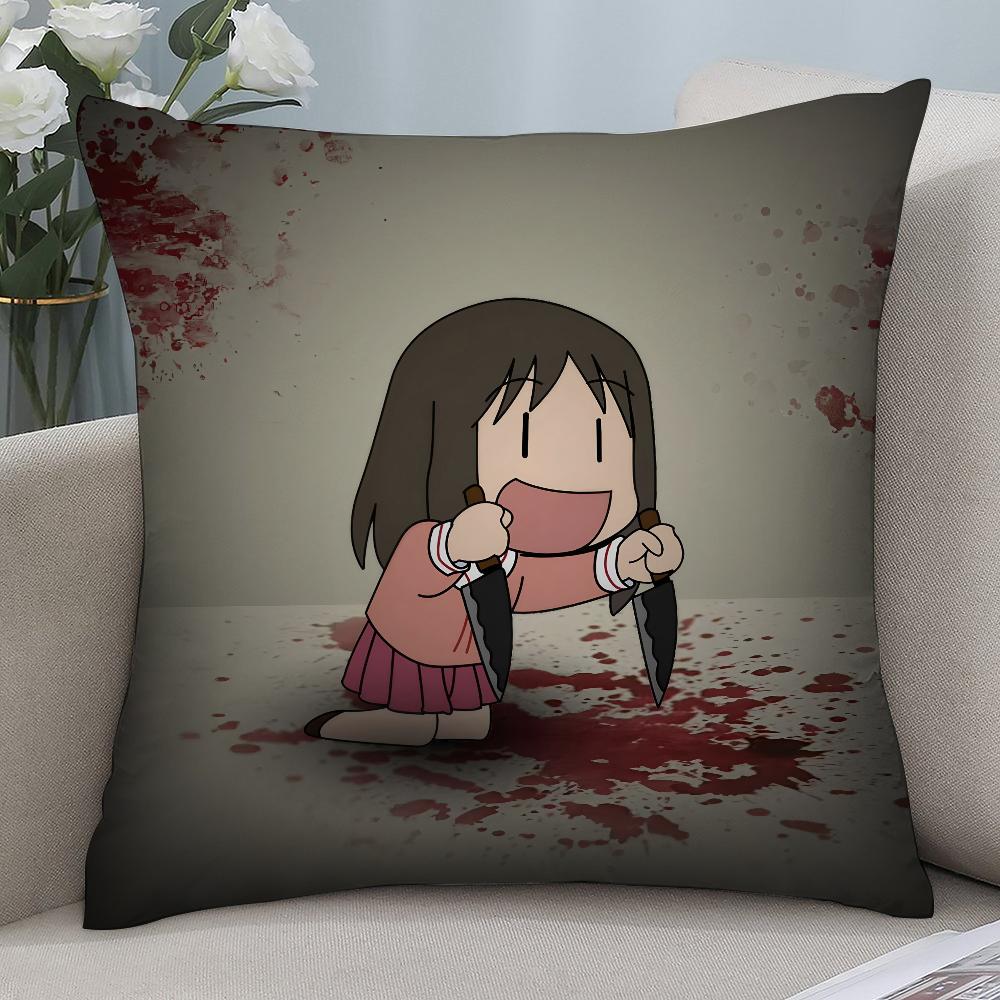 Anime A-Azumanga Daioh Kissenbezug 3D-Druck Polyesterfaser 40*40 cm Zuhause Sofa Dekoration Festivalgeschenk