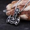Vintage Wikinger Thor Hammer Anhänger Herren Halskette Wikinger Schiff Halskette Amulett Schmuck