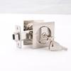 zinc alloy Square indicating sliding door lock, bathroom embedded sliding door, invisible hook lock