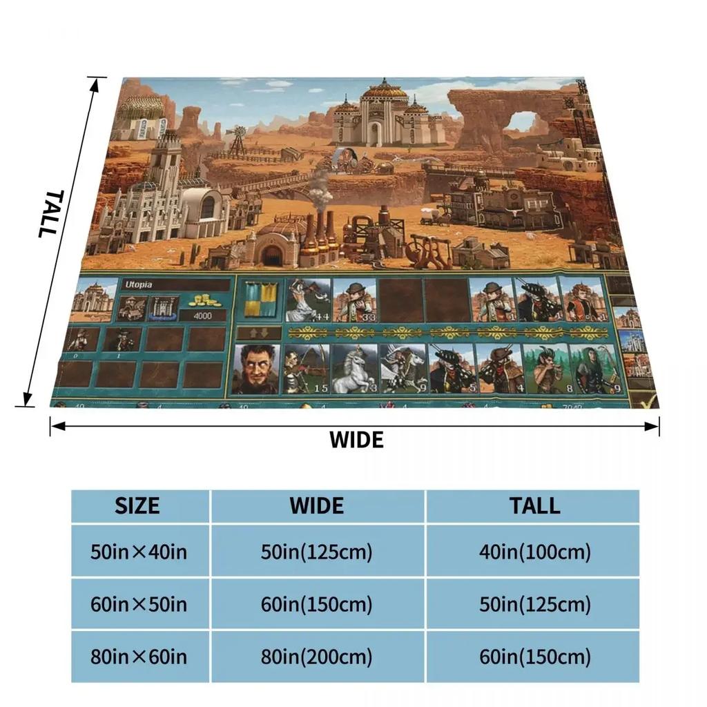 Heroes Of Might & Magic 3 Blankets Flannel Textile Decor Anime Video Game Ultra-Soft Throw Blanket for Sofa Outdoor Rug Piece