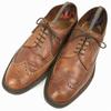 Made In England Goodyear Handmade Vintage Wingtip Business Shoes Brown Size 10 Men's(USED)