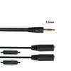 3.5mm Male to 2xFemale Headphone Auditory Cord Y Splitter Cable With Vol Control for Enhancing Sound Sharing