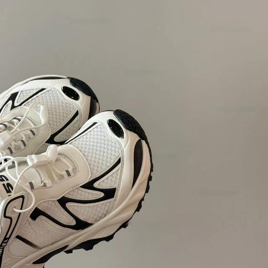 Aerobic plan crooked head dad shoes girl 2025 new fashion versatile mesh breathable hiking outdoor casual shoes