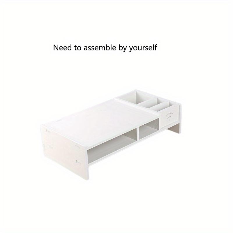 

49*21*10 см, 1 шт., толщина 7 мм, простая в сборке, приподнятая компьютерная подставка с ящиками, удобная высота просмотра, многофункциональное хранилище для предметов, компьютерная полка. 1pc