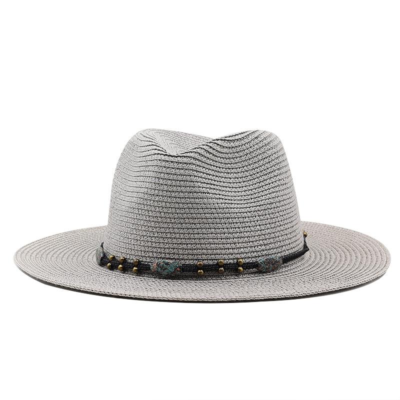European and American straw hat dame top hat men's and women's spring and summer straw fashion sun protection sun hat