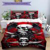 3pcs Skull Roses Bedding Set. Soft and Comfortable with No Core Included (1x Duvet Cover + 2x Pillow Covers) yy251009246