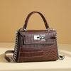 Women‘s Crocodile Pattern Tote Bags with Top Handle Crossbody Purses Handbag and Purse Faux Patent Leather Top-handle Work Shoulder Satchel  for Women