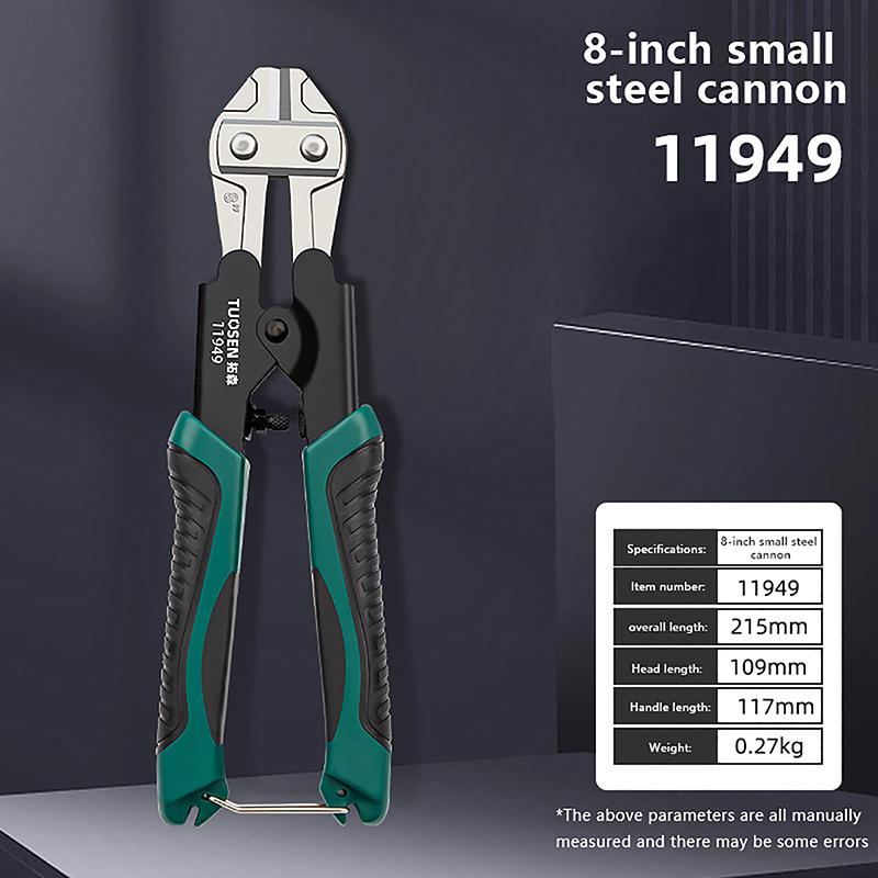 

8-дюймовый мини-болторез, многофункциональный стальной резак, болторез, зажим для троса, плоскогубцы, многофункциональные режущие ножницы, облегчающие труд B