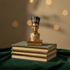 Pharaoh Bust Statue Engraved Base Nile Valley Ornament Blue Headdress