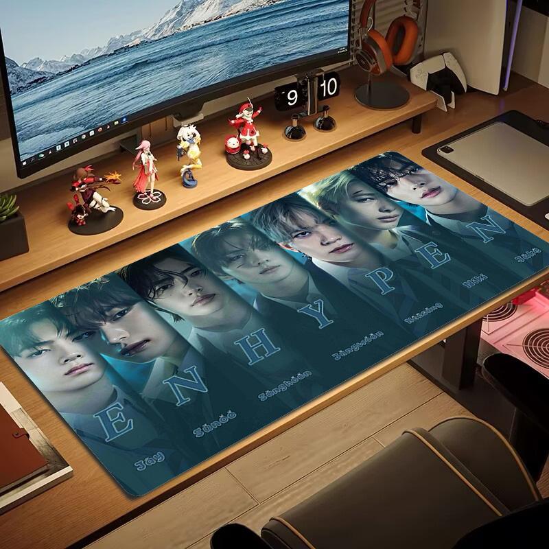 ENHYPEN Color Mouse Pad Large Gaming Table Cushion Non-slip Laptop Tablet Big Mousepad XXL Mat Mini PC Playmat With Lock edge