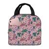 Cartoon Cute Dinosaur Pattern Insulated Lunch Bag for Kids School Cooler Thermal Food Box Tote Leakproof Lunch Boxes Container