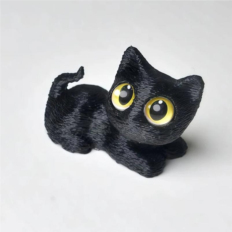 5Pcs Cat Ornament Mini Figurines Miniature Resin Cute Kitten Micro Landscape Crafts Small Ornaments Desktop Decoration