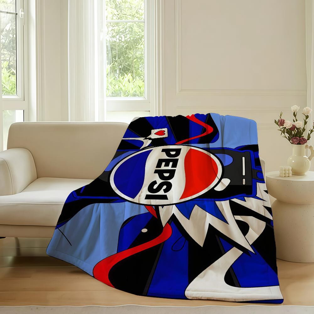 Modischer Druck P-PepsiS Decke Für Sofa Büro Bett Flugzeug Reise Schlafen Lesen Entspannen Camping Weich Und Warm