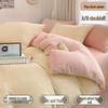 Winter Milk Coral Fleece Flannel Bedding Set: Double-Sided Plush Quilt Cover & Thickened Bed Sheet Set.