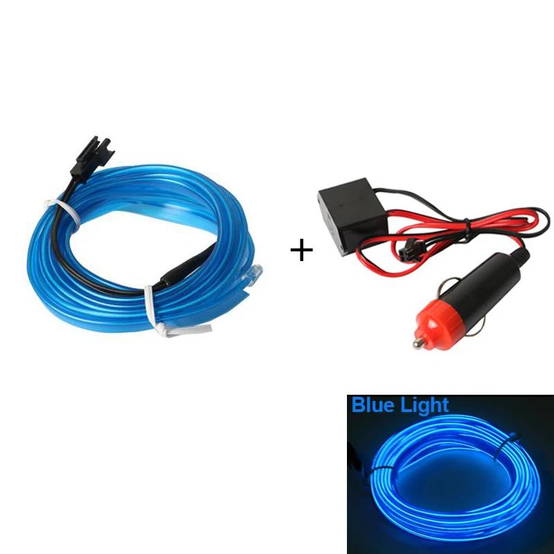 

5 м аксессуары для салона автомобиля атмосферная лампа холодного света линия с USB DIY декоративная консоль приборной панели авто светодиодная подсветка