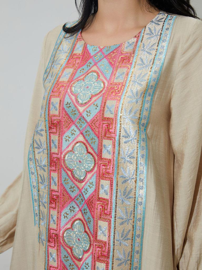Middle Eastern Muslim Retro Bohemian Long Dress