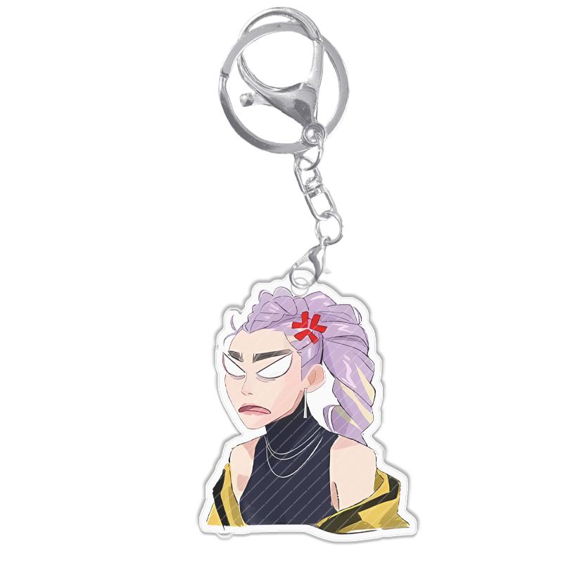 Hunters Demon K-Pop Acrylic Keychain Rumi Funny Emoticon Eating Sushi Anime Characters Gifts Interesting Pendant Decoration Toy