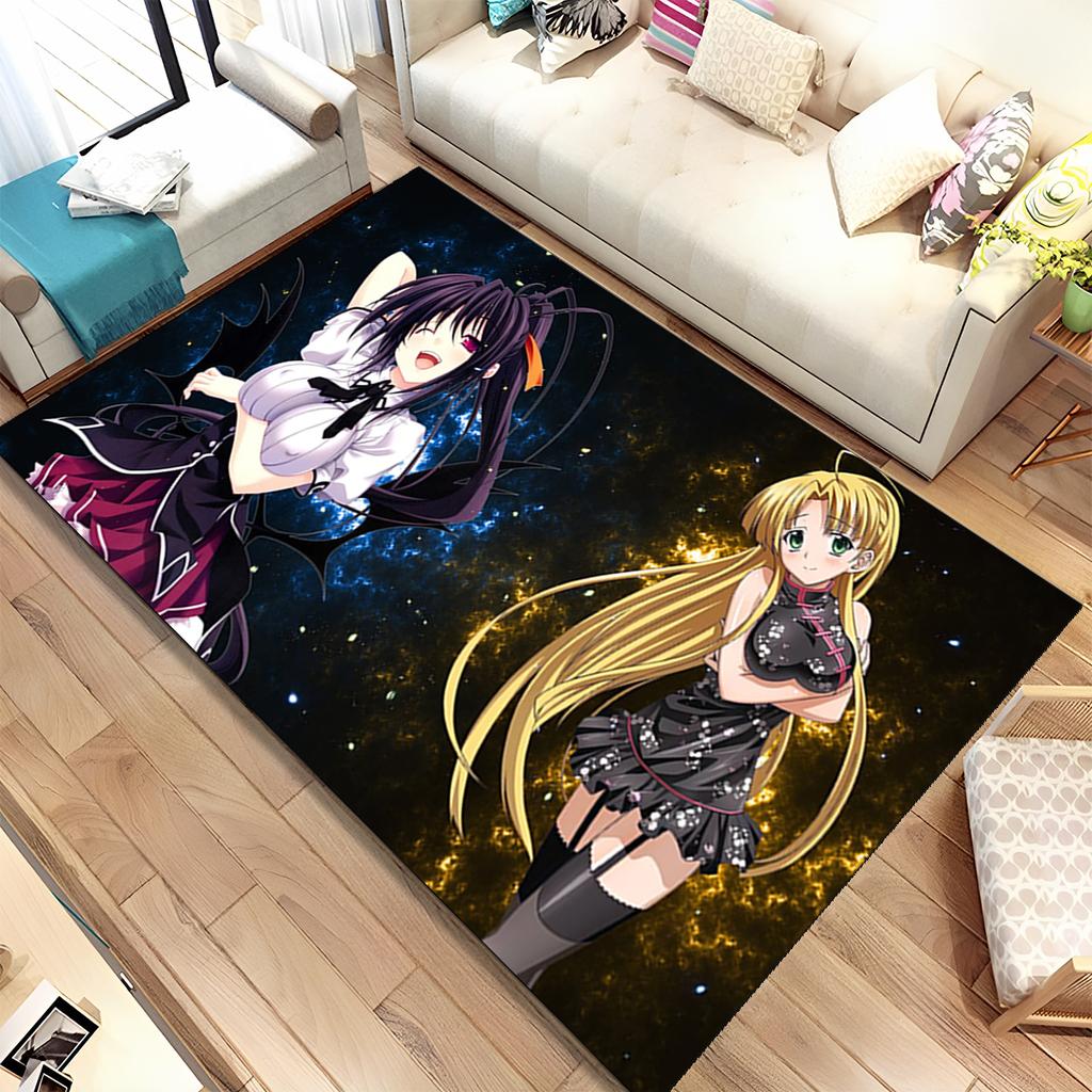 Sexy Girl High School DxD Anime Area Rug,Carpet for Home Living Room Bedroom Sofa Doormat Decor,kids Non-slip Floor Mat Gift