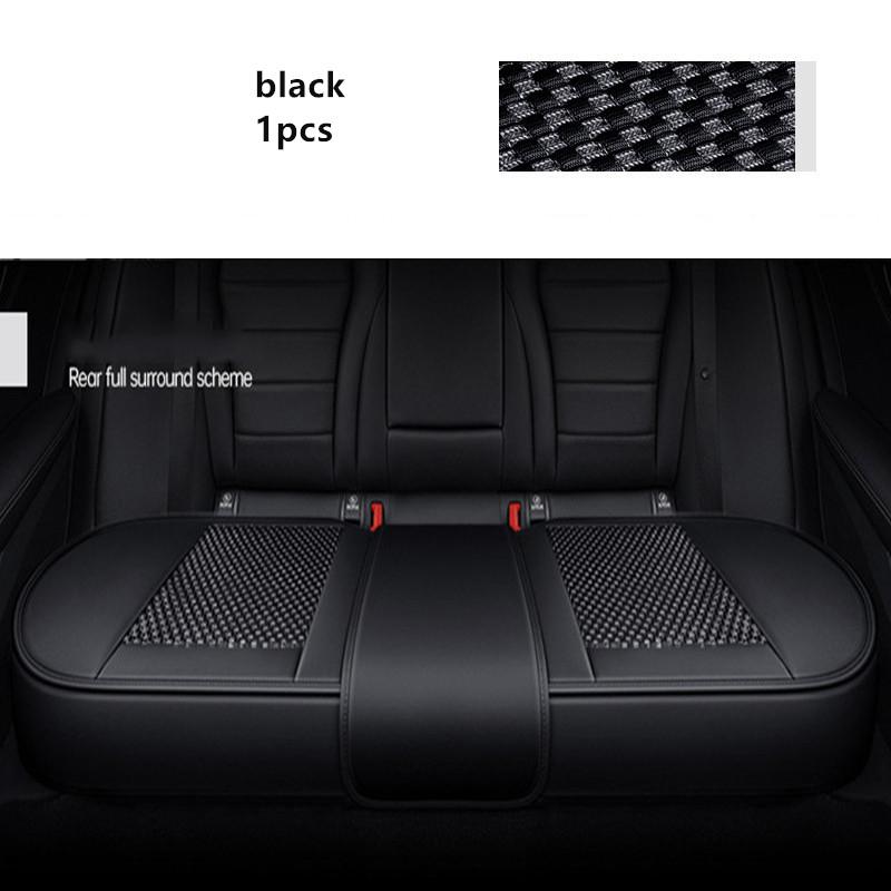 Ice Silk +PU Car Seat Cover Universal Seat Protection Cushion For Prado 120 Kia Rio 4 Mitsubishi Lancer Skoda Octavia 2 MG HS