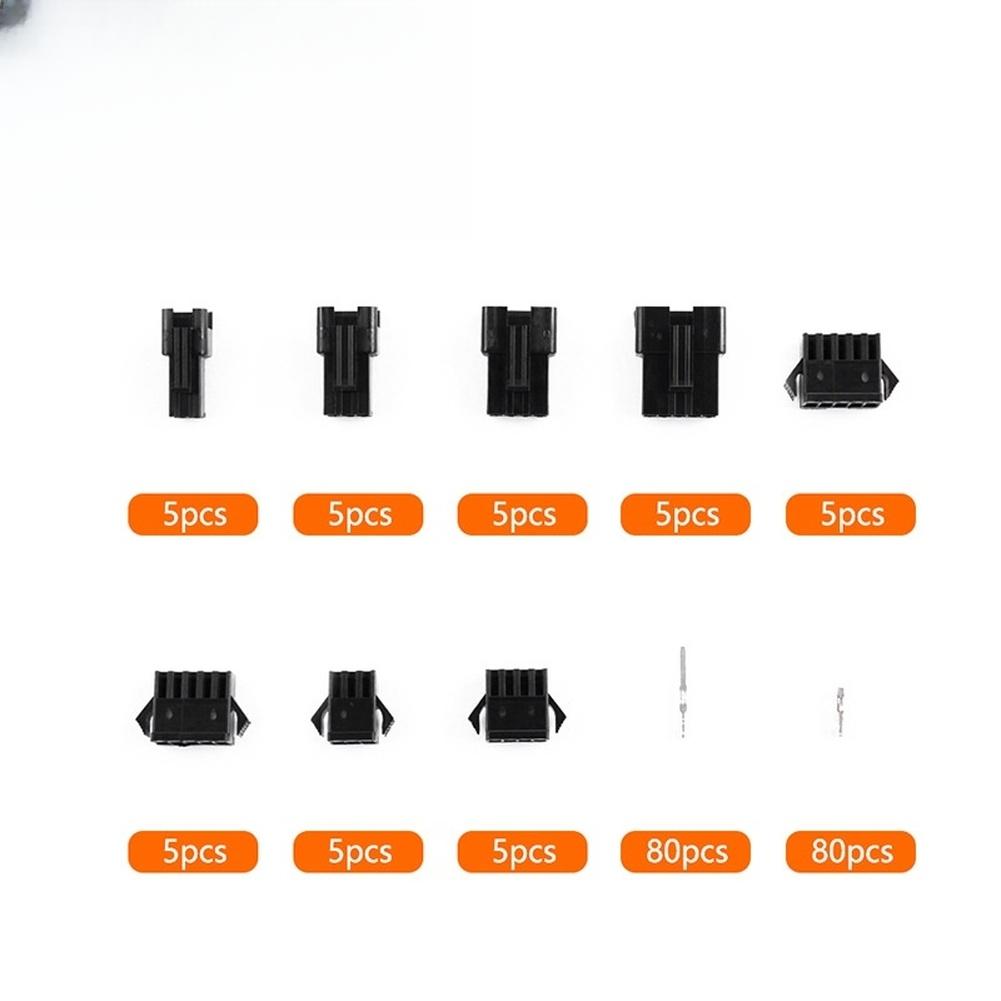 200pcs 2.54mm Terminal Connector Kit With 2P 3P 4P 5P Male Female Header For Electrical Equipment Accessories