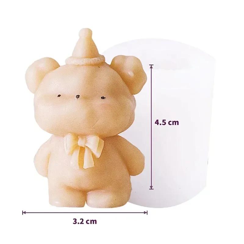 Cute 3D Bear Silicone Mold Creative Multiple Bears DIY Chocolate Candy Molds Kitchen Baking Cake Decor Candle Soap Mould