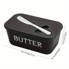 Butter Container Box with Knife Simple Restaurant Sealed Storage Box Cheese Box with Knife Butter Slicer Butter Dish Tableware