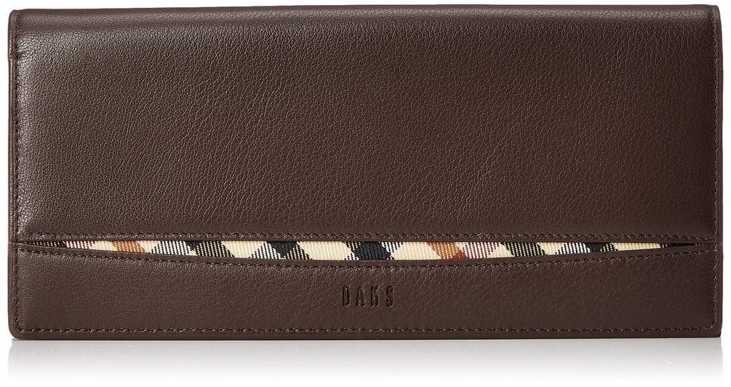 Daks Crescent Men's Long Wallet, Dark Brown