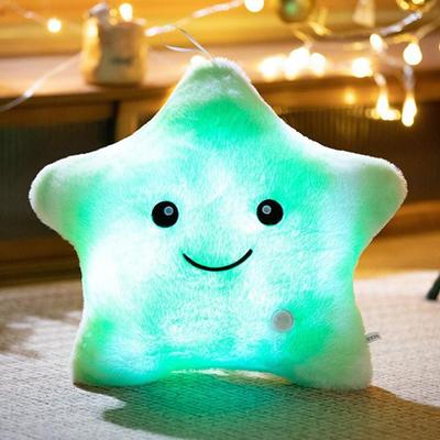Glow In The Dark Stuffed Animal Room Decor Plush Star 9 Inch Portable Colorful Stuffed Toy For Boys Girls Night Sleeping