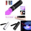 Mini Uv Flashlight With 9leds For Currency Verification And Fluorescence Testing For Camping And Search Scenarios