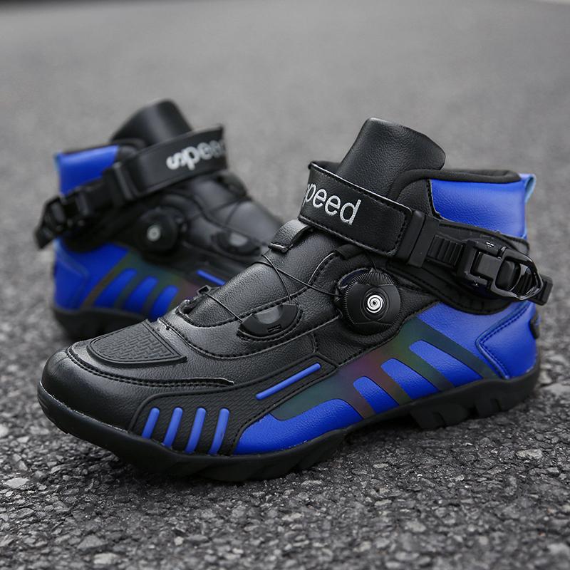 Motorradstiefel Herren Motocross Sicherheits-Schutzschuhe Outdoor Motos Offroad-Rennen Wasserdicht Rutschfest Kurzer Stiefel Motorräder