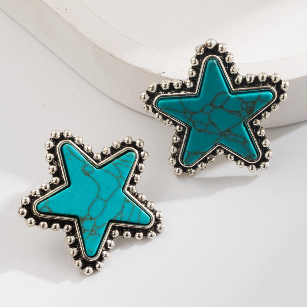 Exaggerated Earrings, A Trendy Vintage Style, New Model, Geometric Star and Lightning Shape Earrings