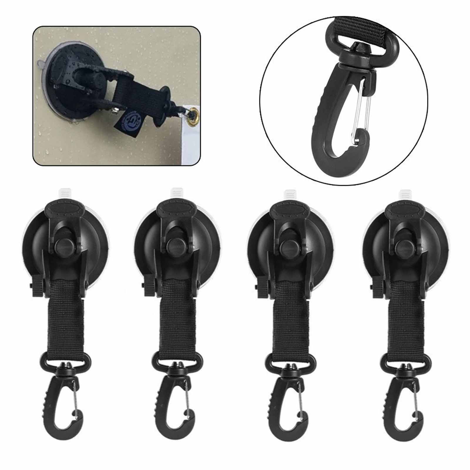 Car Tent Suction Cup with Hook – Strong Hold Portable Suction Anchor for Sun , Rain Shelter, Camping Canopy, Car Window Awning, Outdoor One Size
