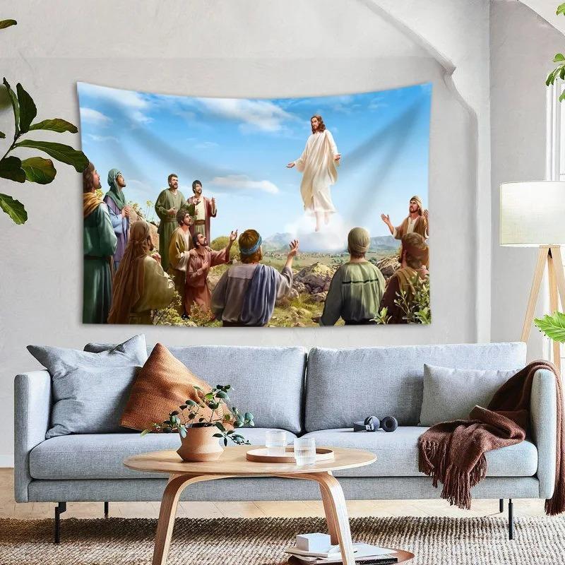 Resurrection Cross Pattern Decoration Bedroom Living Room Tapestry Home Wall Decoration Tapestry