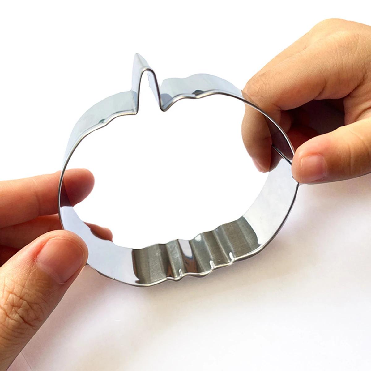 

1 шт.- Машина для резки печенья на Хэллоуин, форма для печенья из нержавеющей стали, форма для печенья в виде тыквы для DIY, форма для выпечки и украшения серебряный