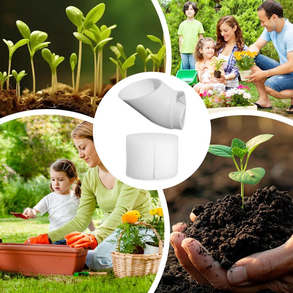 Anzuchttopf 10 Stück Pflanzgefäß Hydroponik Vertikaler Turm Becher PVC Anzuchtkorb mit Schwamm Erdlose Kultur Anzuchtsystem Blume