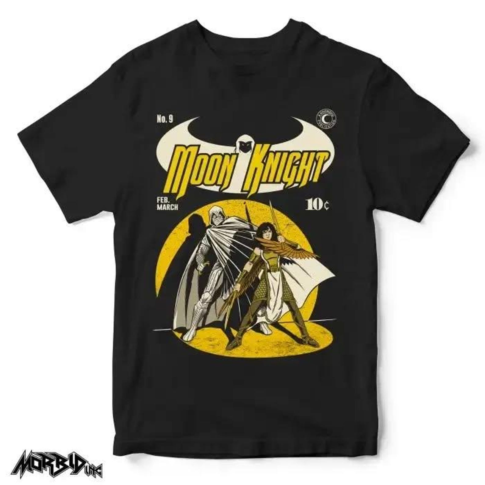 Vintage Moon Knight T-Shirt – Retro Comic Book Style, Unisex Tee M