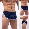 Męskie stringi seksowne niskie elastyczne paski w pasie dopasowane majtki jednolity kolor oddychające siateczkowe majtki codzienne noszenie