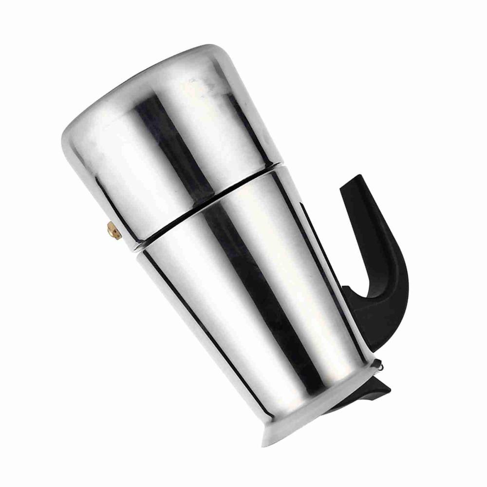 300ml Moka Pot Stainless Steel Espresso Maker Latte Maker Stovetop Coffee Maker  Cafe Brewing
