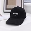 Deep Top Lengthened Along Embroidered Letters Baseball Cap Women'S Spring And Summer Versatile Face Small Wide Brim Peaked Cap Men