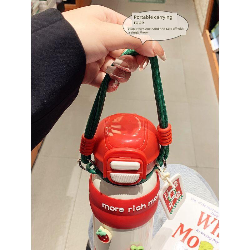 Large-Capacity Thermos Cup for Women 2025 New Model High-Value Dual-Use Cup for Students Portable 316 Stainless Steel Straw Cup