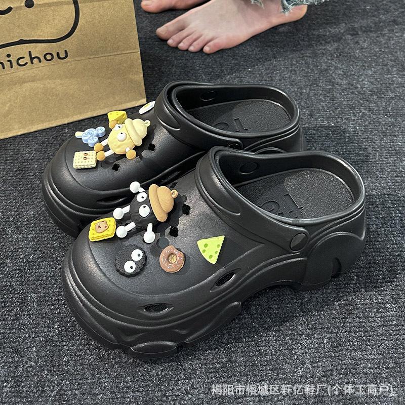 [] Cave shoes sandals women's summer wear heightened thick-soled non-slip beach baotou