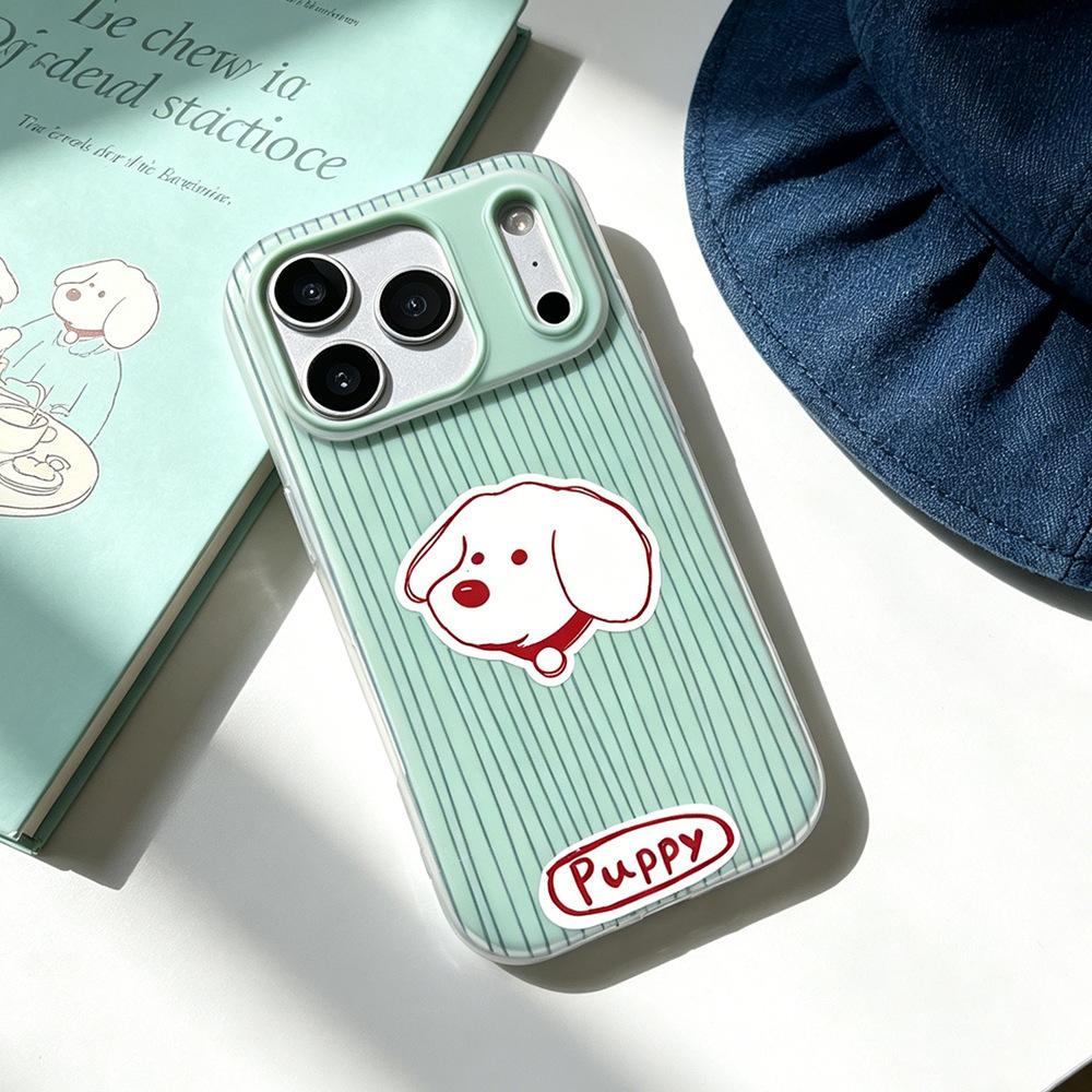 Vertical line puppy is suitable for oppo Huawei Apple 11pro mobile phone case simple 11pro matte iPhone11PM female