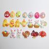 100 PEÇAS Série Ovo de Páscoa Peru Coelho Cabochão de Resina com Fundo Plano Scrapbook DIY Festa Acessórios para Penteado Decorar Slime Artesanato