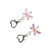 Flocking Heart Bow Shaped Key Ring Fashion Animals Pendant Key Chain Cat Pendant Keychain  Girls